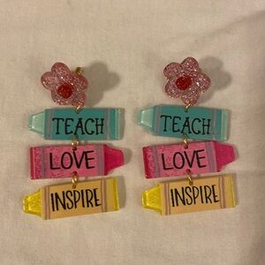 Teach Love Inspire Earrings